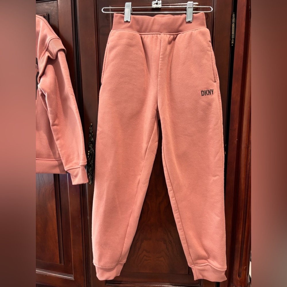 DKNY Kids Coral Sweatpants & Hoodie Set - Picture 3 of 10